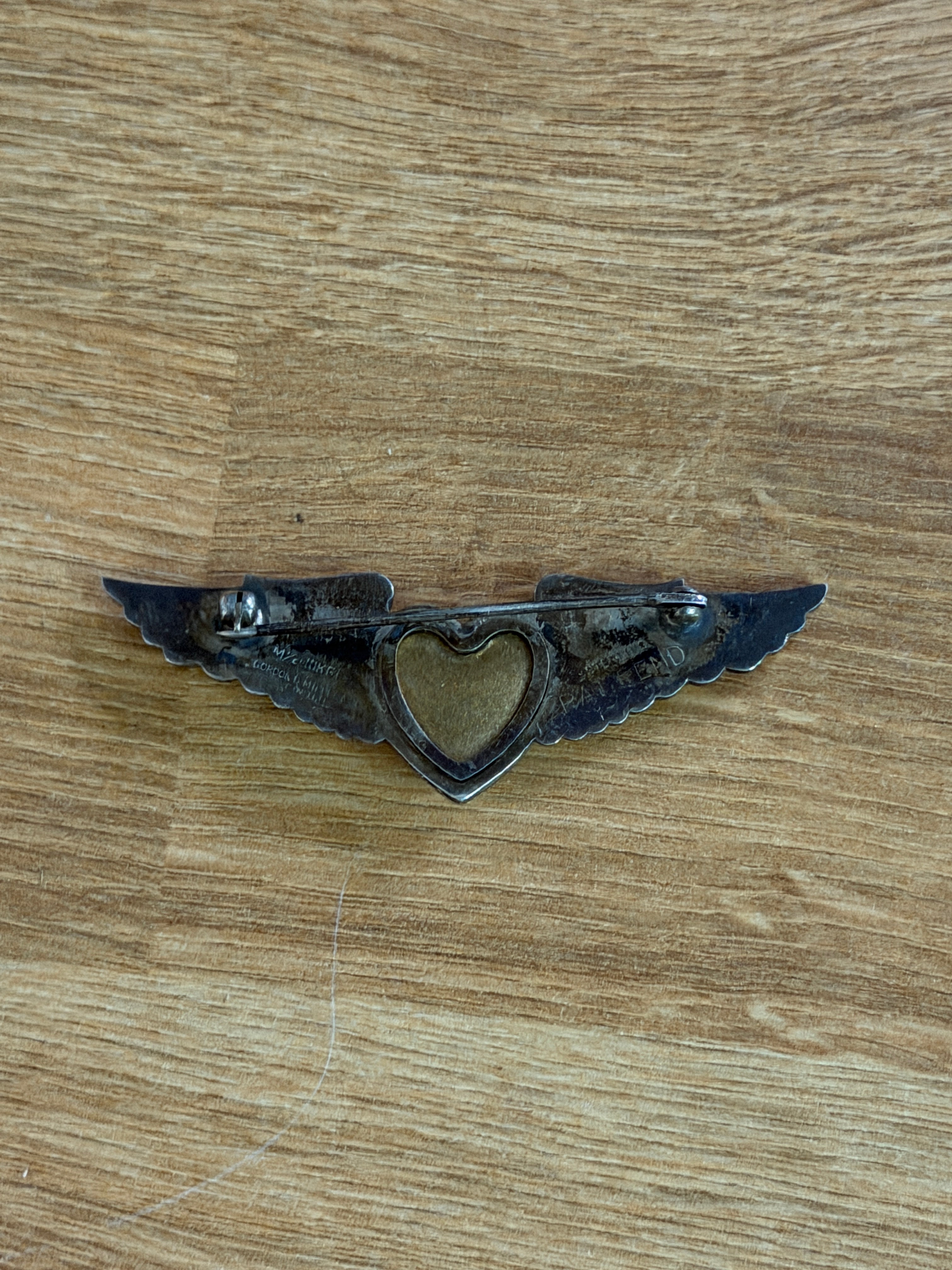 Vintage WWII Sterling Silver "Hap Arnold Wings" Sweetheart Pin