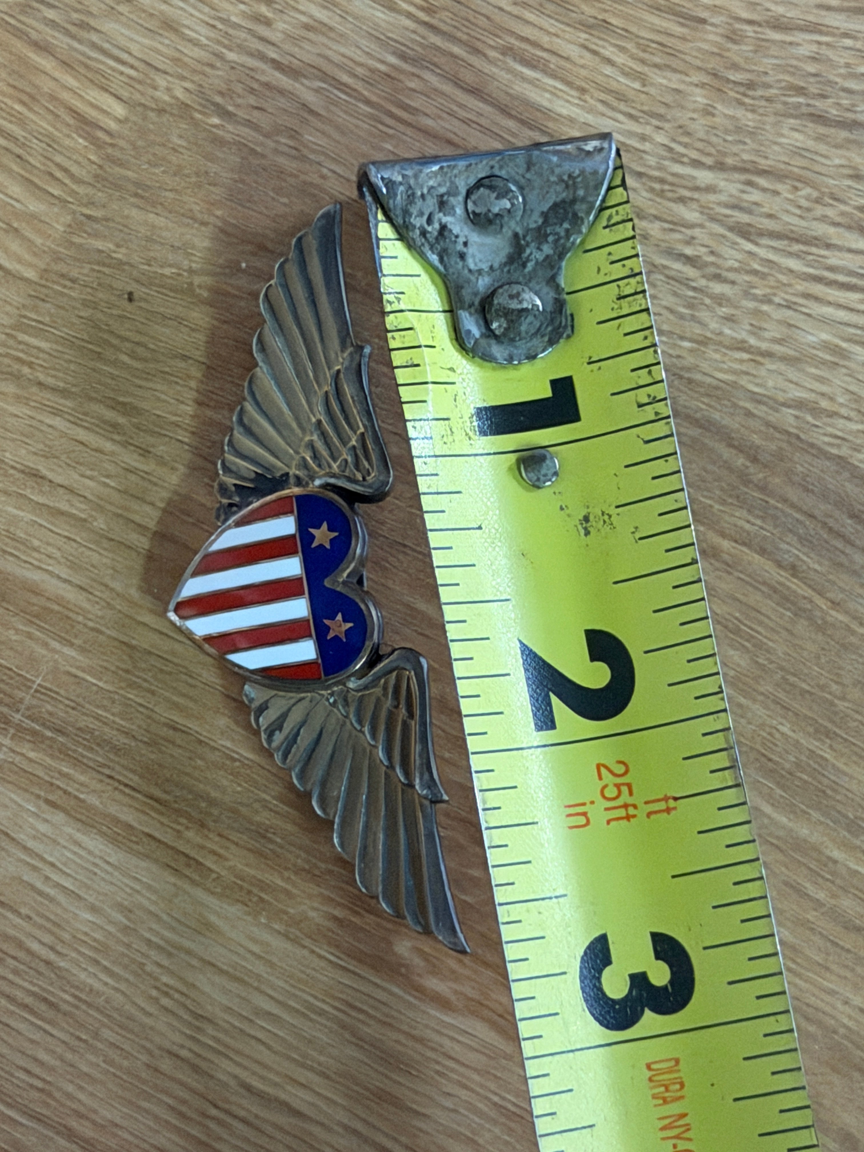 Vintage WWII Sterling Silver "Hap Arnold Wings" Sweetheart Pin