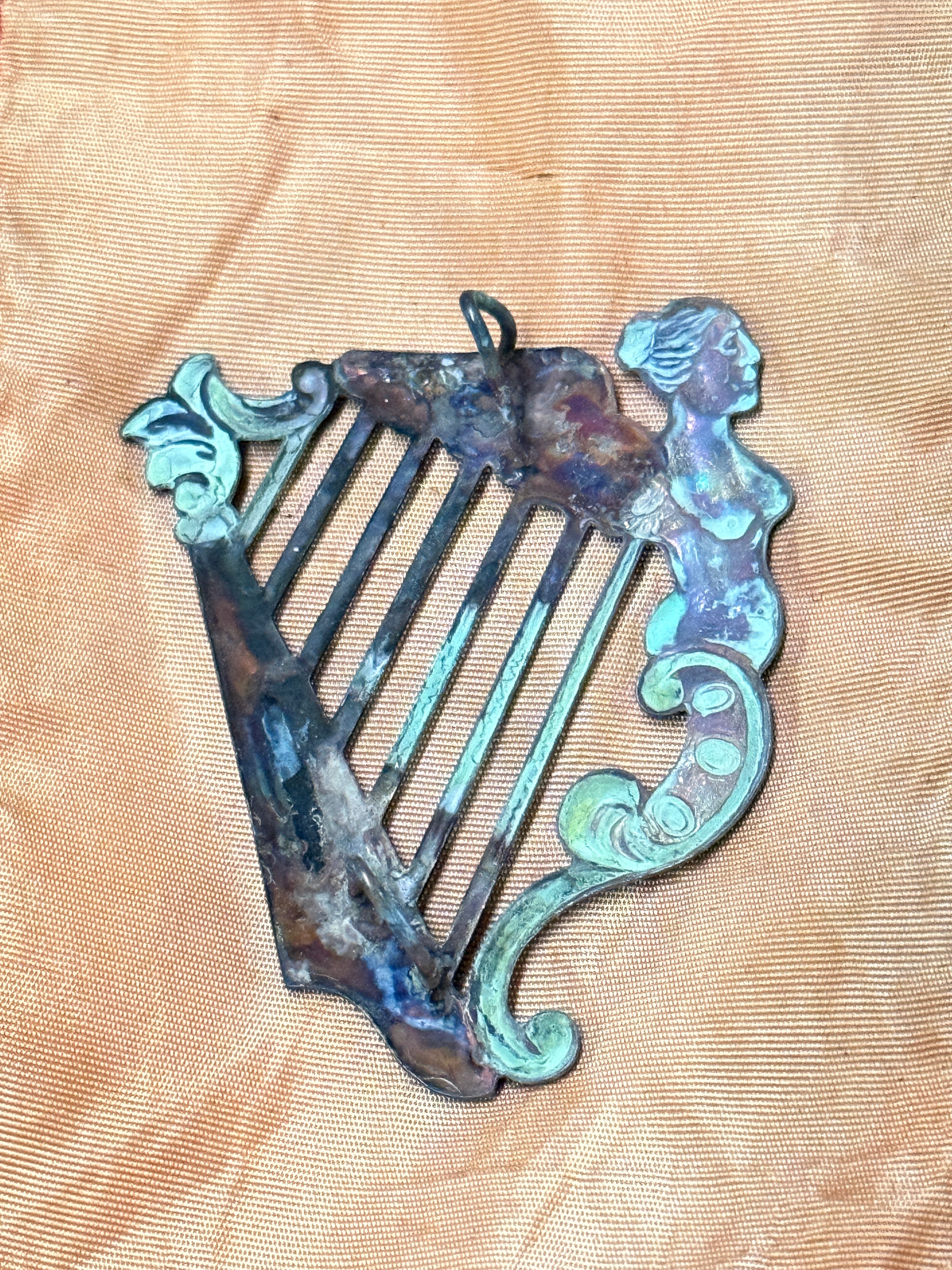 RARE Authentic Civil War Union 69th NY Irish Brigade "Harp of Erin" Kepi Badge Insignia Relic