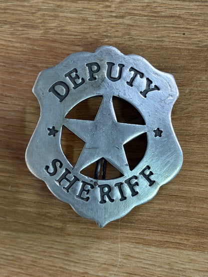 Silver "Deputy Sheriff" Star Badge (Old West Style)