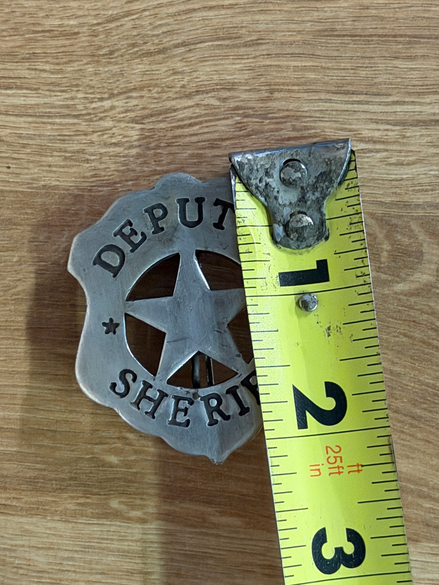 Silver "Deputy Sheriff" Star Badge (Old West Style)