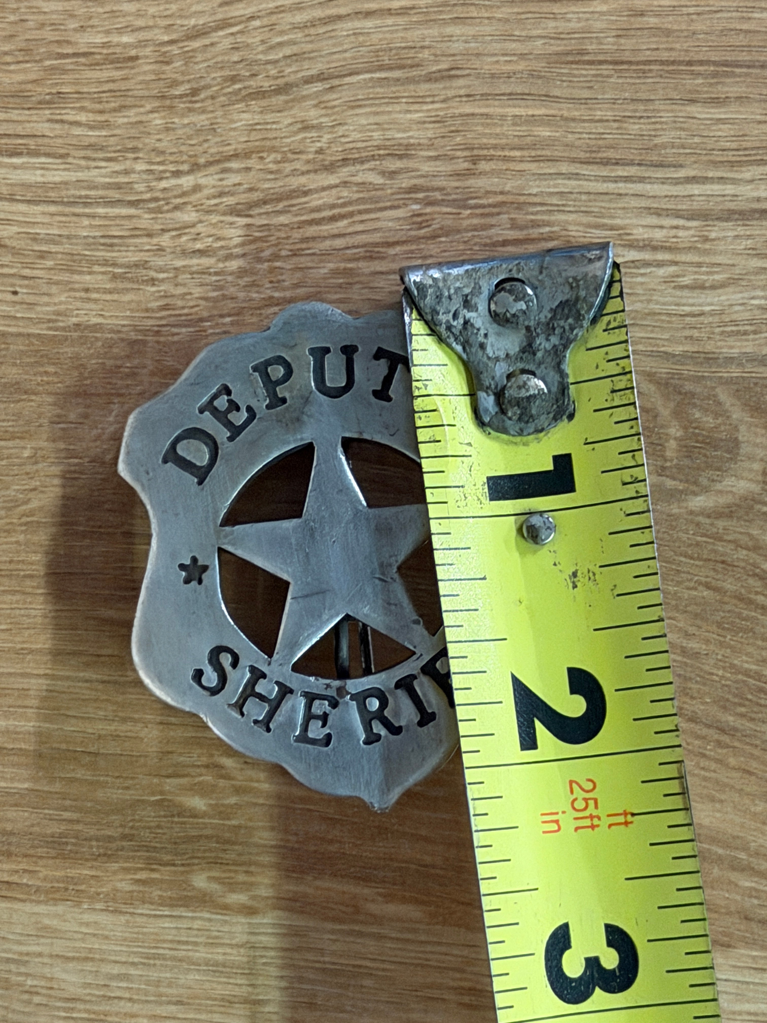 Silver "Deputy Sheriff" Star Badge (Old West Style)