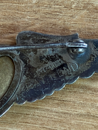 Vintage WWII Sterling Silver "Hap Arnold Wings" Sweetheart Pin
