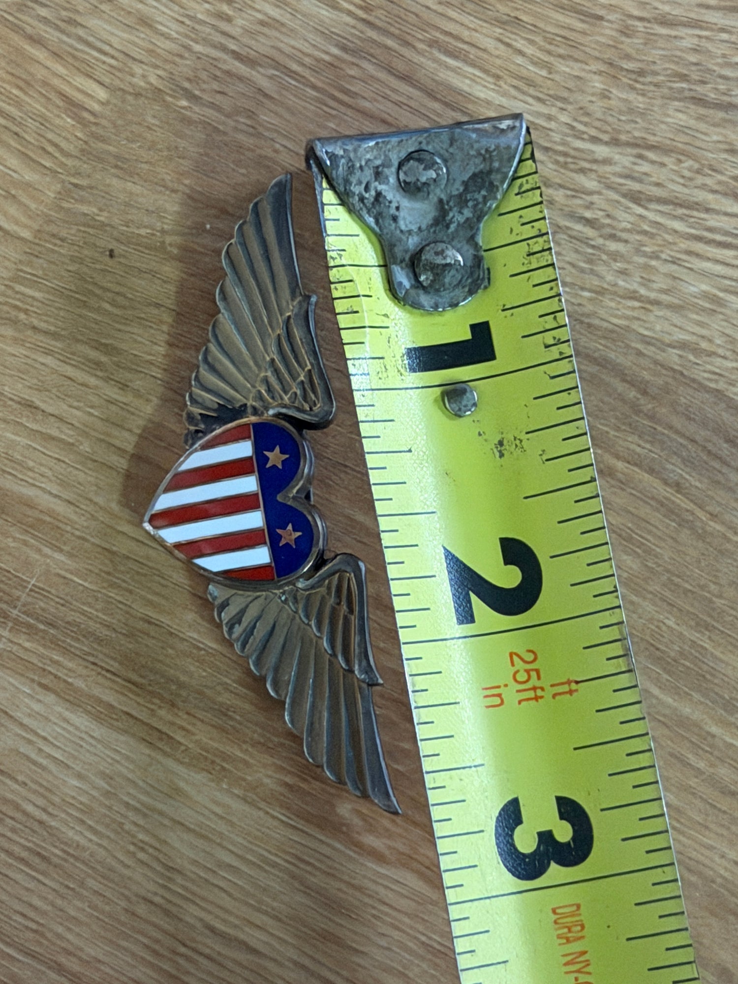 Vintage WWII Sterling Silver "Hap Arnold Wings" Sweetheart Pin